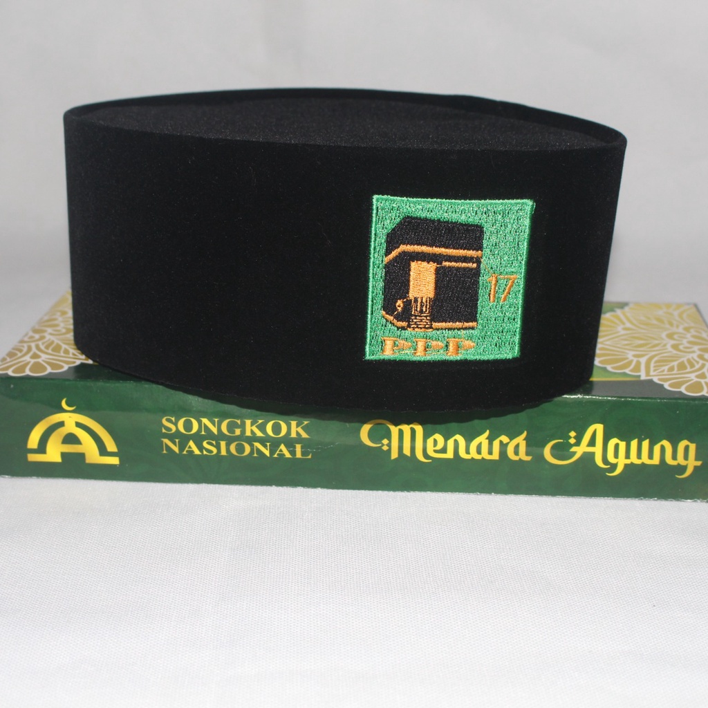 Peci Songkok Kopiah Logo Partai PPP Bordir Komputer ( Bisa Custom Partai Lain )