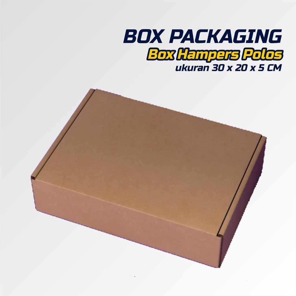 

Kardus Box Packing Hampers Polos ukuran 30x20x5 CM