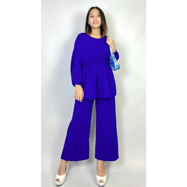 BEFAST - ZRX OOTD SETELAN WANITA RANI / ONE SET MOIRA / Oneset Wanita Keluaran Terbaru / Pakaian Casual Wanita / Set Atasan Blouse Lengan Panjang+Celana Kulot Panjang / Fashion Kekinian remaja ABG / Outfit Daily Wanita Hijab Style