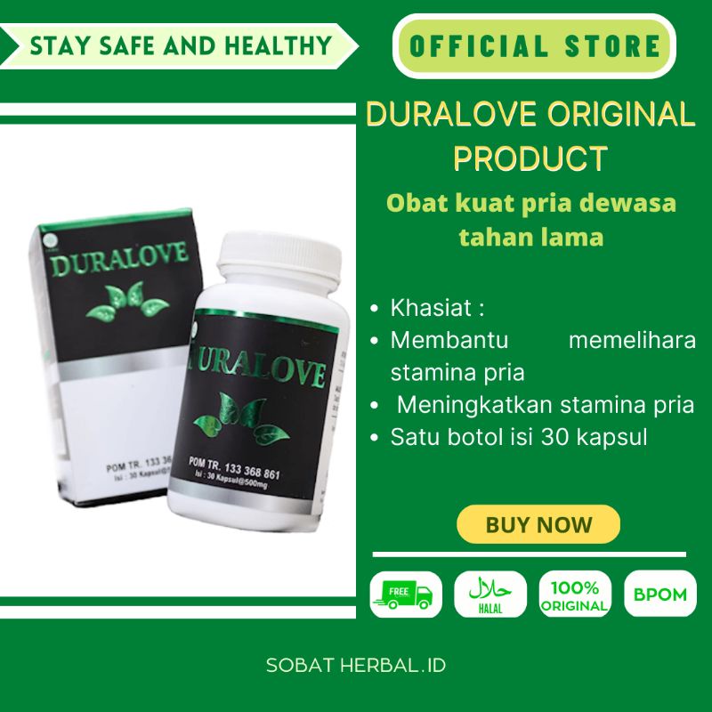 DURALOVE ASLI ORIGINAL 100% SUPLEMEN HERBAL PENAMBAH STAMINA OBAT KUAT PRIA DEWASA MENCEGAH EJAKULAS