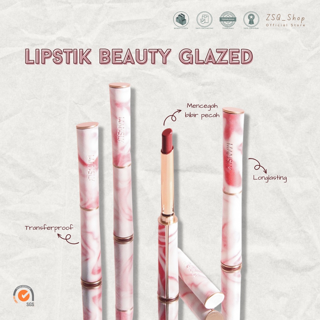 Lipstik Melembabkan Bibir Tahan Lama Waterprof Lipstik Beauty Glazed dengan Kandungan Yang Melembabkan