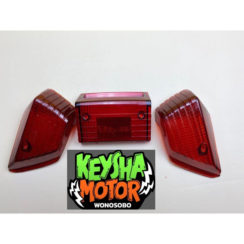 MIKA KACA LAMPU STOPLAMP RC100 RC80 BRAVO RC 100 80 CMI MERAH