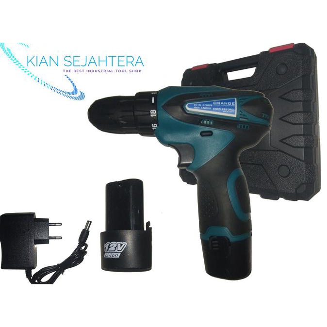 ORANGE mesin bor cordless 12v.mesin bor cas baterai charger.2 baterai kiansejahtera8 Ayo Order