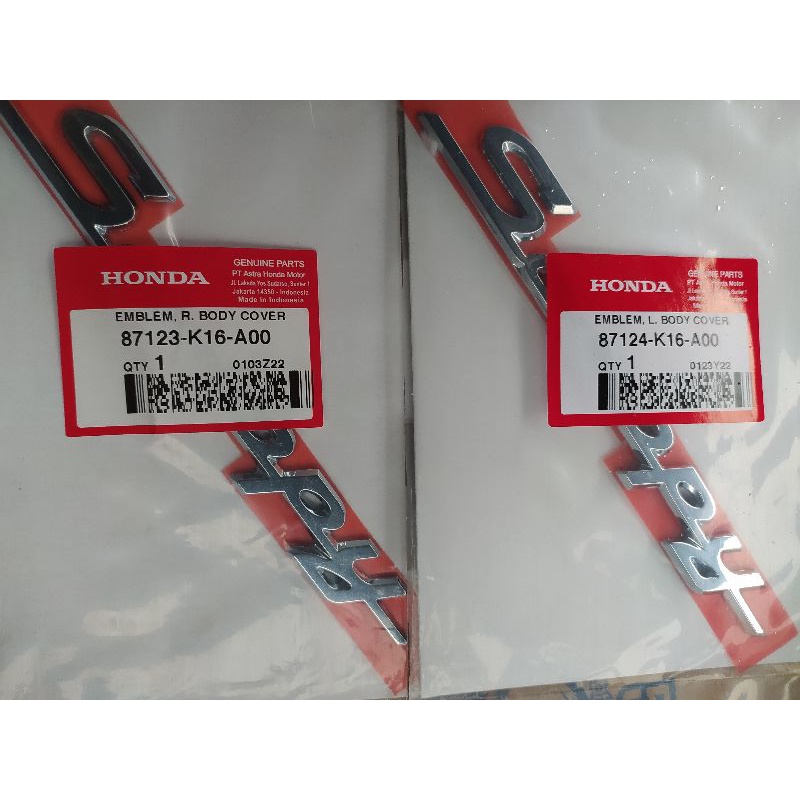 emblem Scoopy fi 2013-2016 set kanan kiri