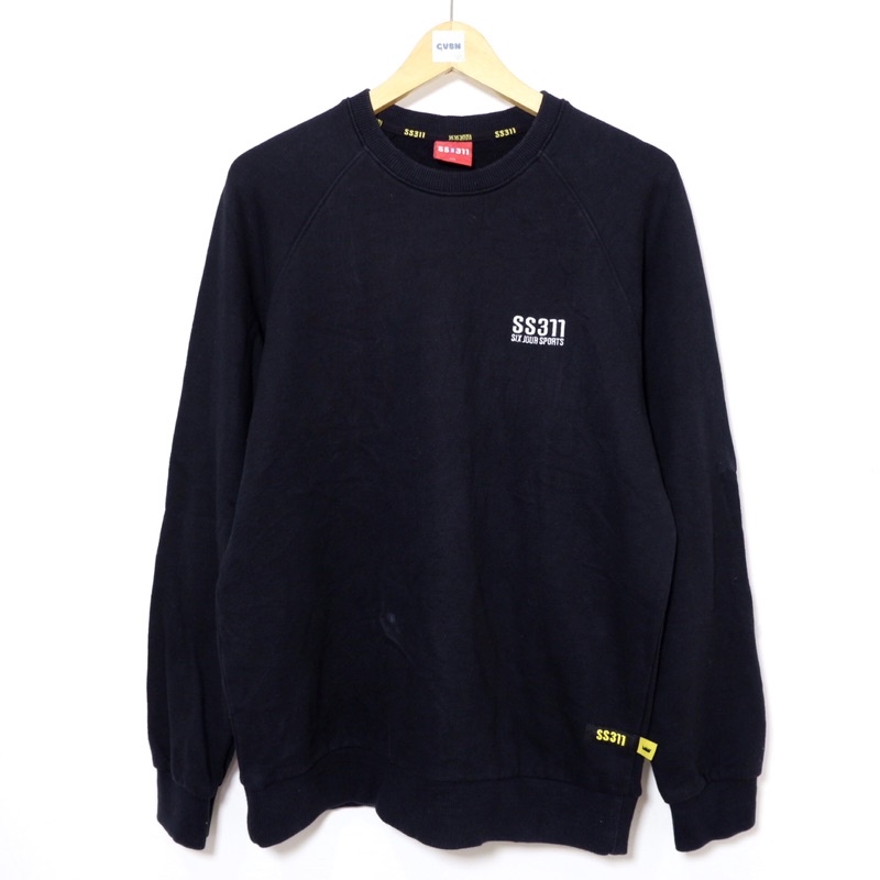 Crewneck Gemoy SS311 Black Sport Stylish Number | Sweater Jacket Second Preloved Branded Original