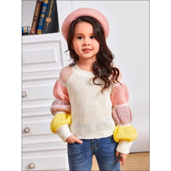 SWEATER BUBBLE HAND 4-6 TAHUN / SWEATER ANAK PEREMPUAN / PAKAIAN ANAK PEREMPUAN / ATASAN ANAK PEREMPUAN