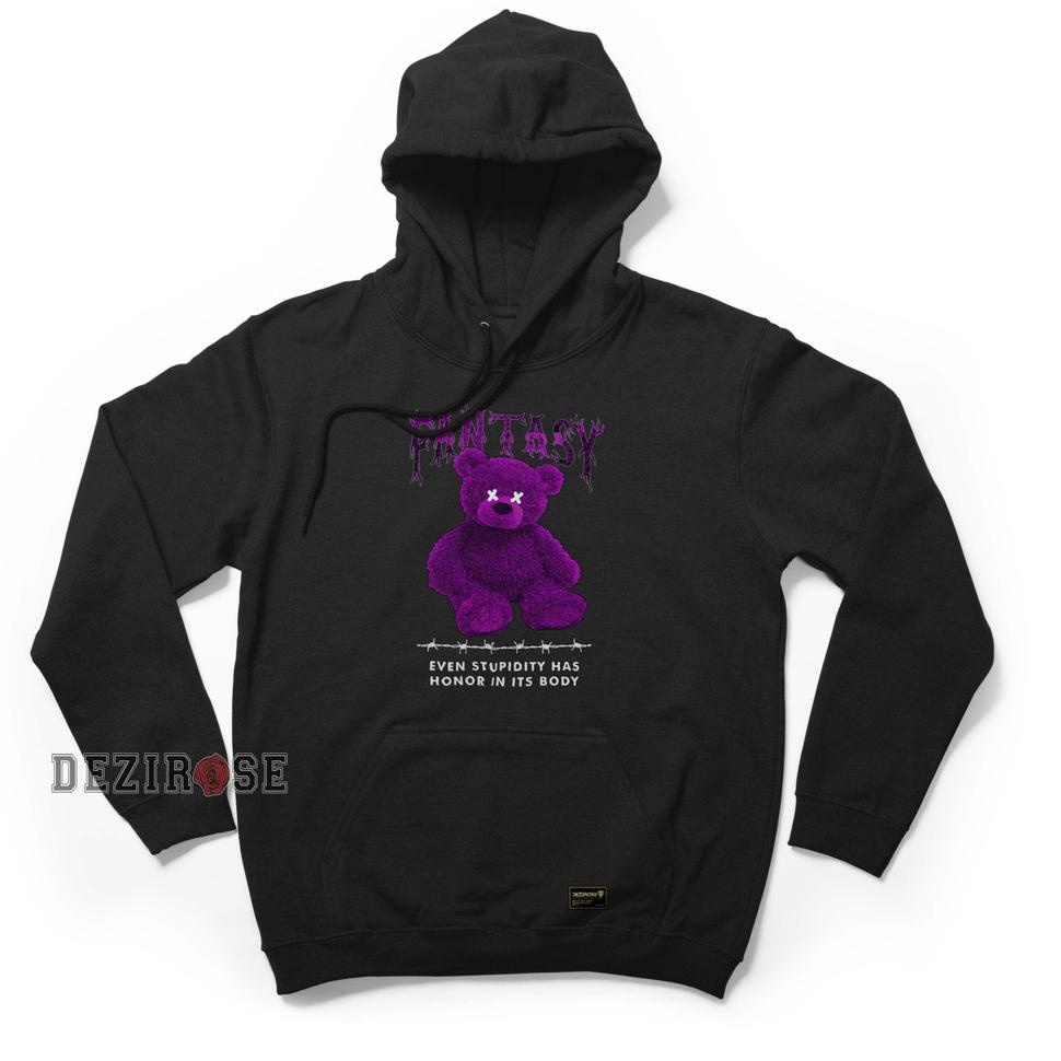 "MO.22Ja23ᵛ" DEZIROSE Jaket Hoodie Bear Fantasy Pria & Wanita Distro Original Fleece Tebal Premium S