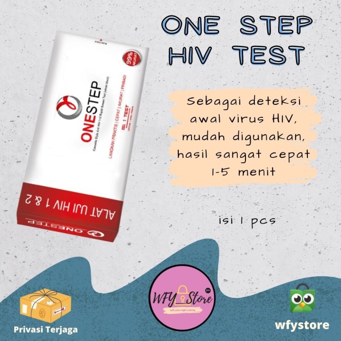 ALAT TEST DETEKSI HIV ONE STEP HIV TEST (ALAT TES)