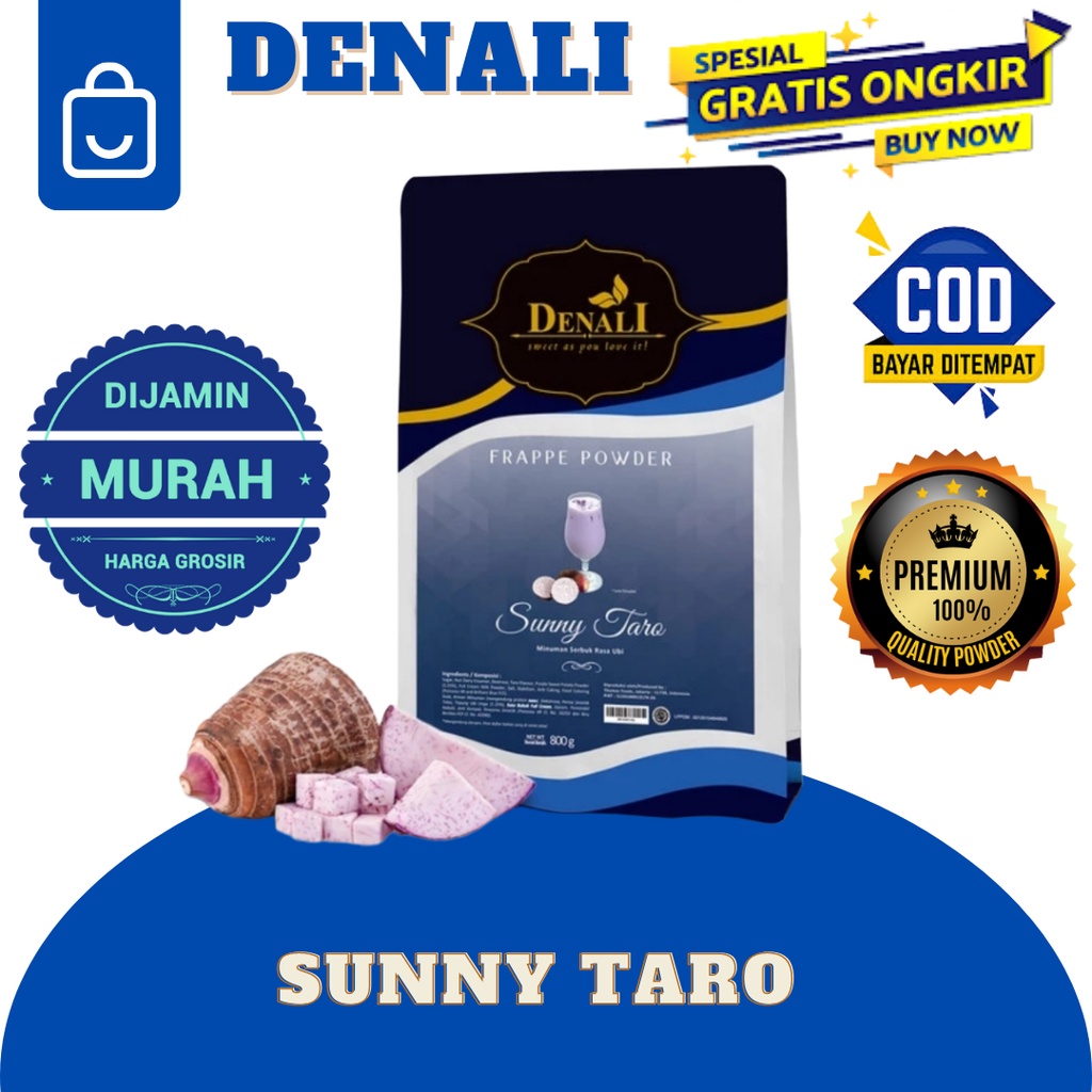 

DENALI SUNNY TARO POWDER RASA UBI UNGU FRAPPE MINUMAN KEKINIAN