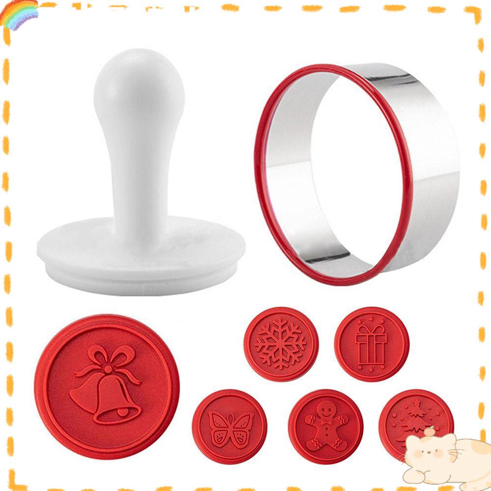 Solighter 8pcs/set Cetakan Biskuit DIY Pastry Dekorasi 3D Cookie Cutter Cetakan Stempel Kue Kering Plastik