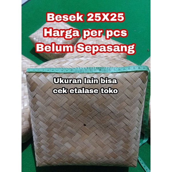 Besek Bambu 25X25 Besek Walet Besek Hampers Catering