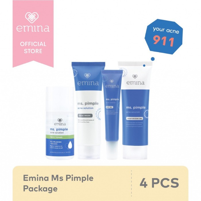 Emina Ms Pimple Starter Pack - Paket Skincare Lengkap Atasi Jerawat