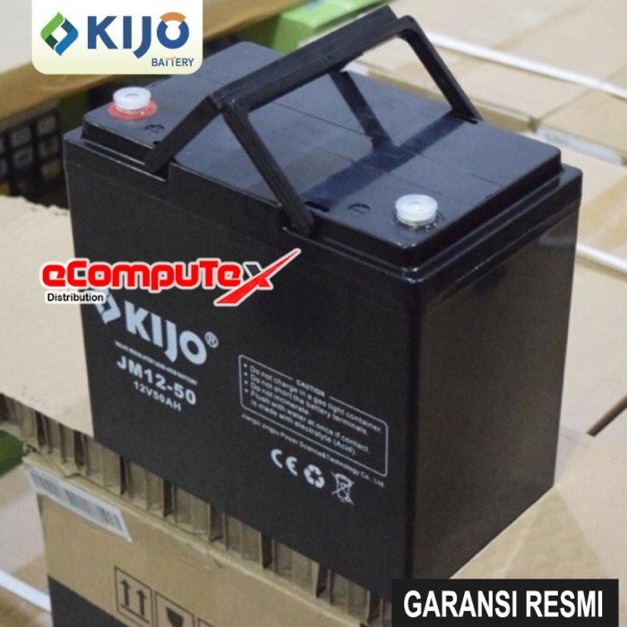 BATERAI UPS VRLA 12V 50AH KIJO / BATTERY AKI KERING 12 VOLT 50 AH ACCU