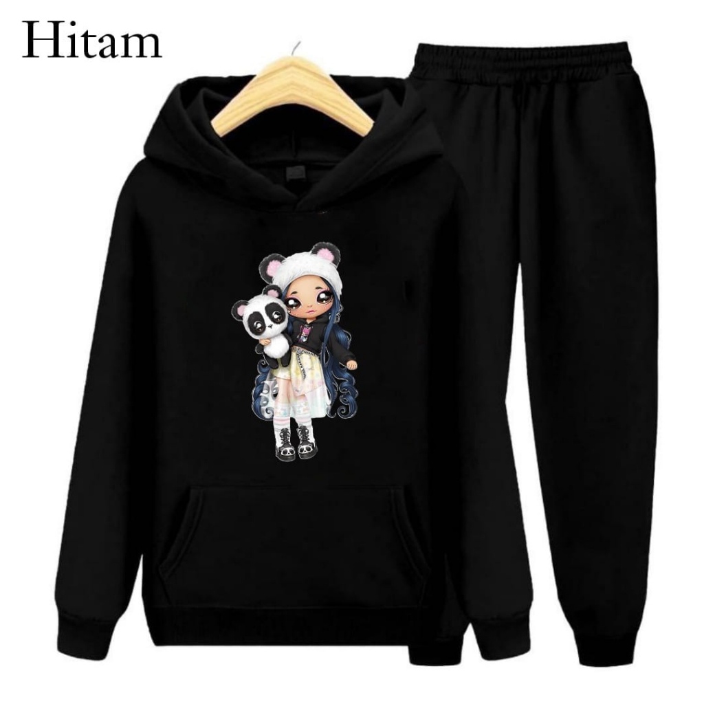 Hzl_outfit Setelan Sweater Hoodie Anak Perempuan Surprise Dolls/Hoodie Setelan Anak