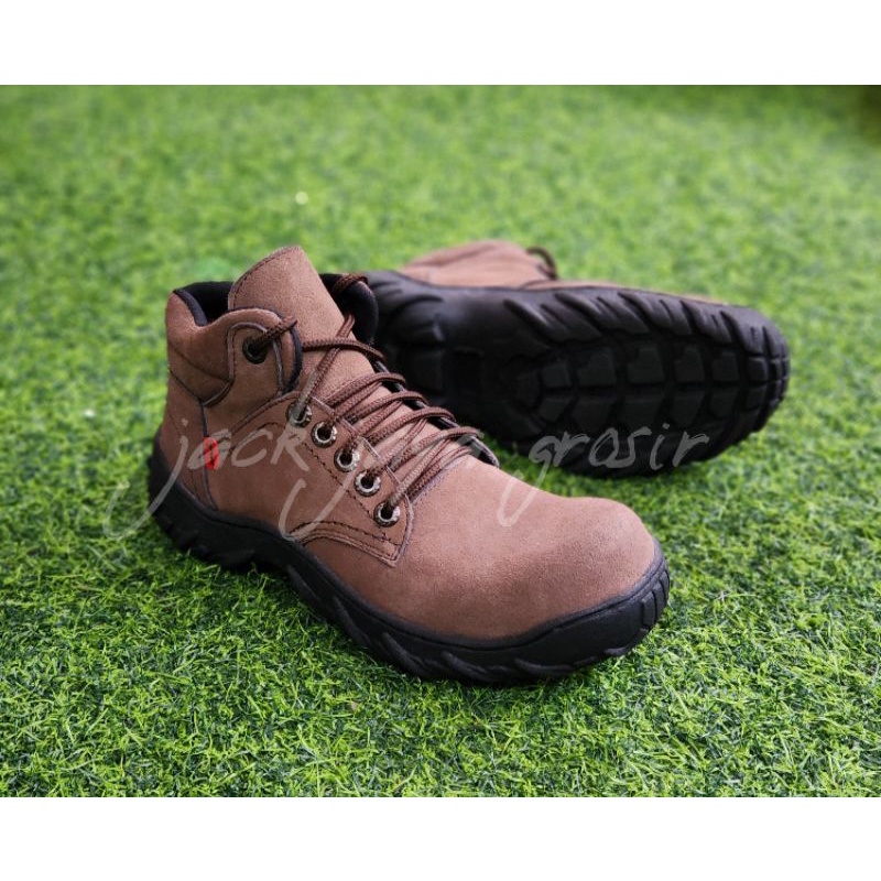 sepatu boots seafty full kulit sapi original suide