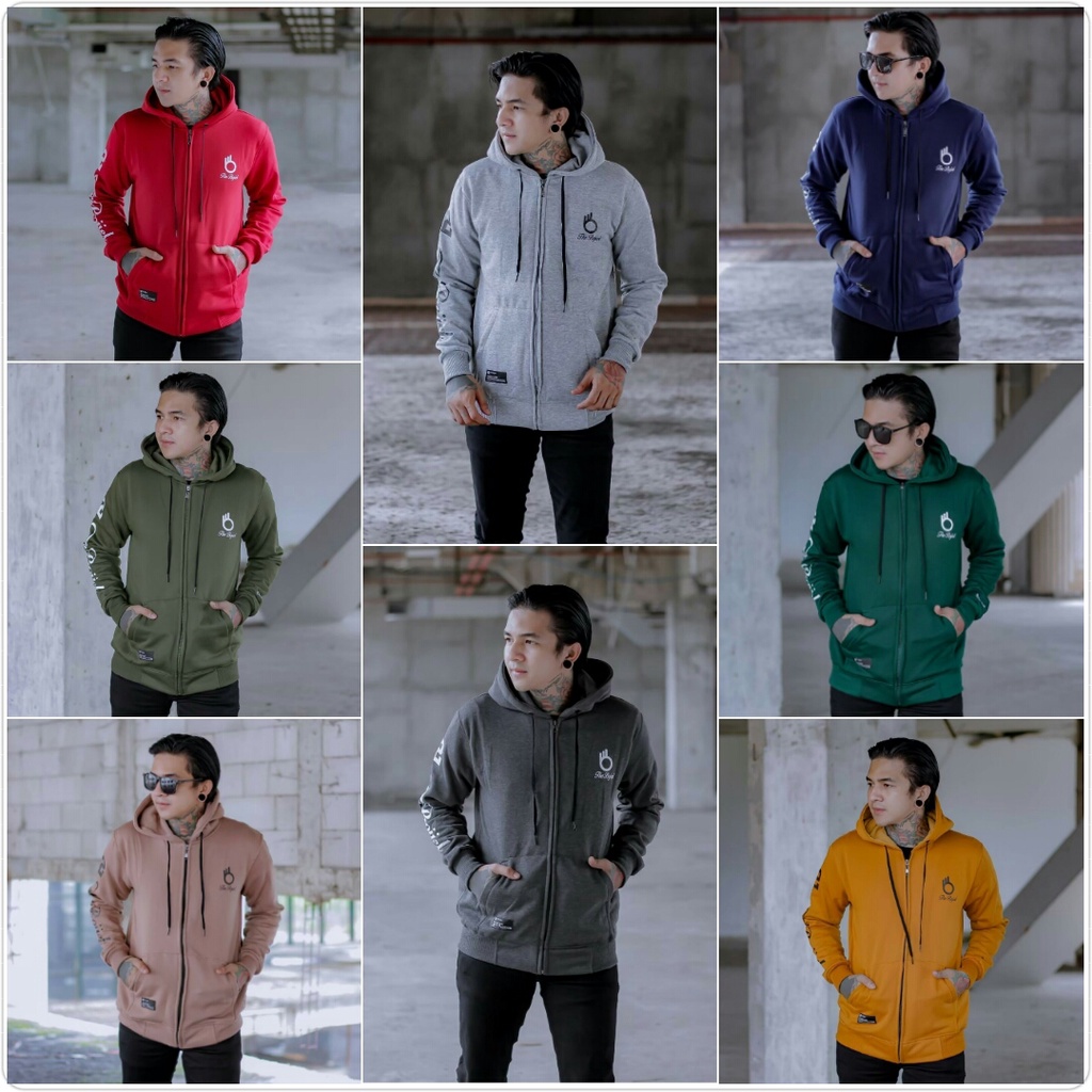 The Bojiel Jaket Zipper The Bojiel Sweater Hoodie Pria