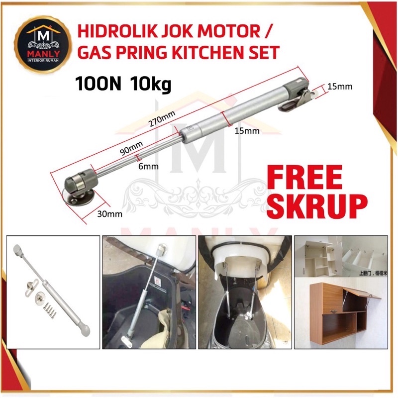 Hidrolik jok motor hidrolik kitchen set gas spring jok motor /gas spring kitchen set universal