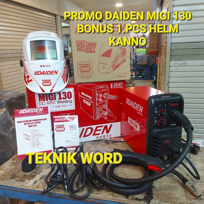 Mesin Las Mig 130 Daiden /Mesin Las Tanpa Gas Co