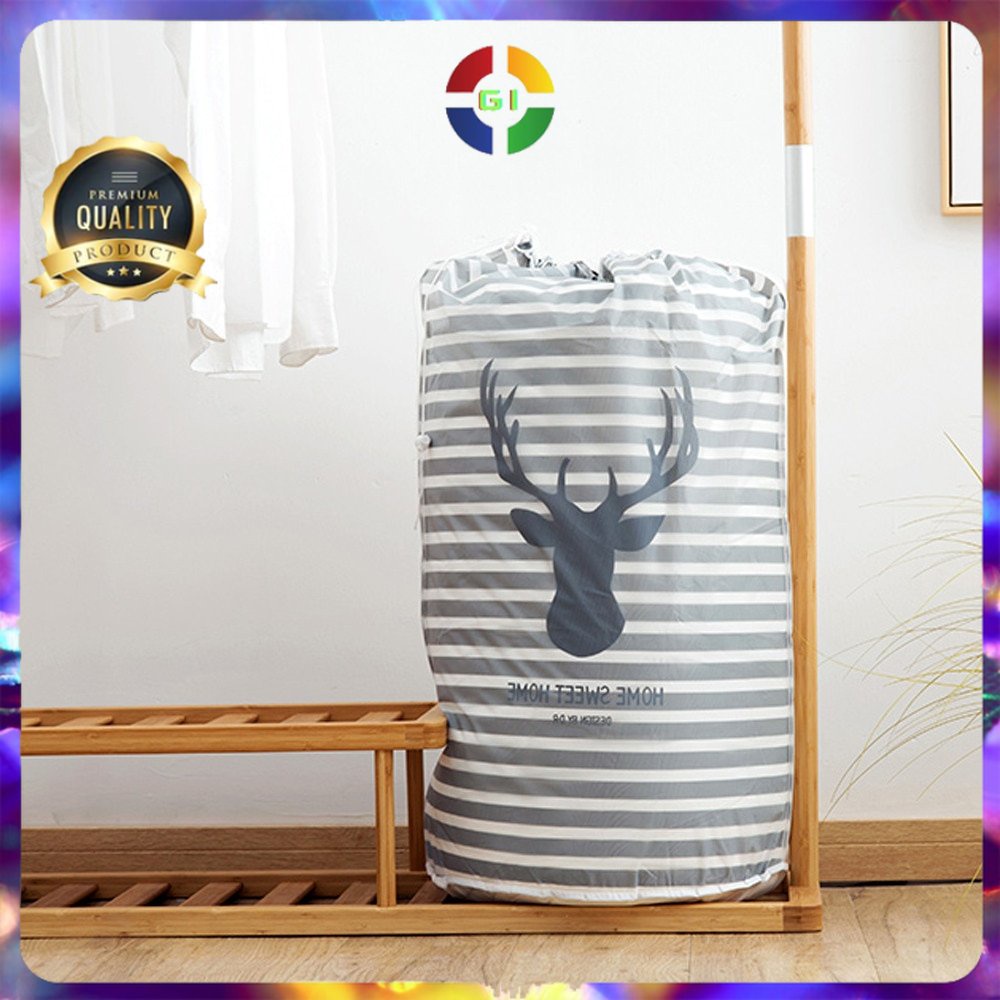 Keranjang Lipat Penyimpanan Pakaian Kotor Organizer Blue COD