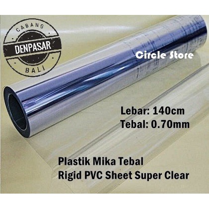 Plastik Mika Kaku Rigid PVC Bening Super Lebar 140cm Tebal 0.70mm