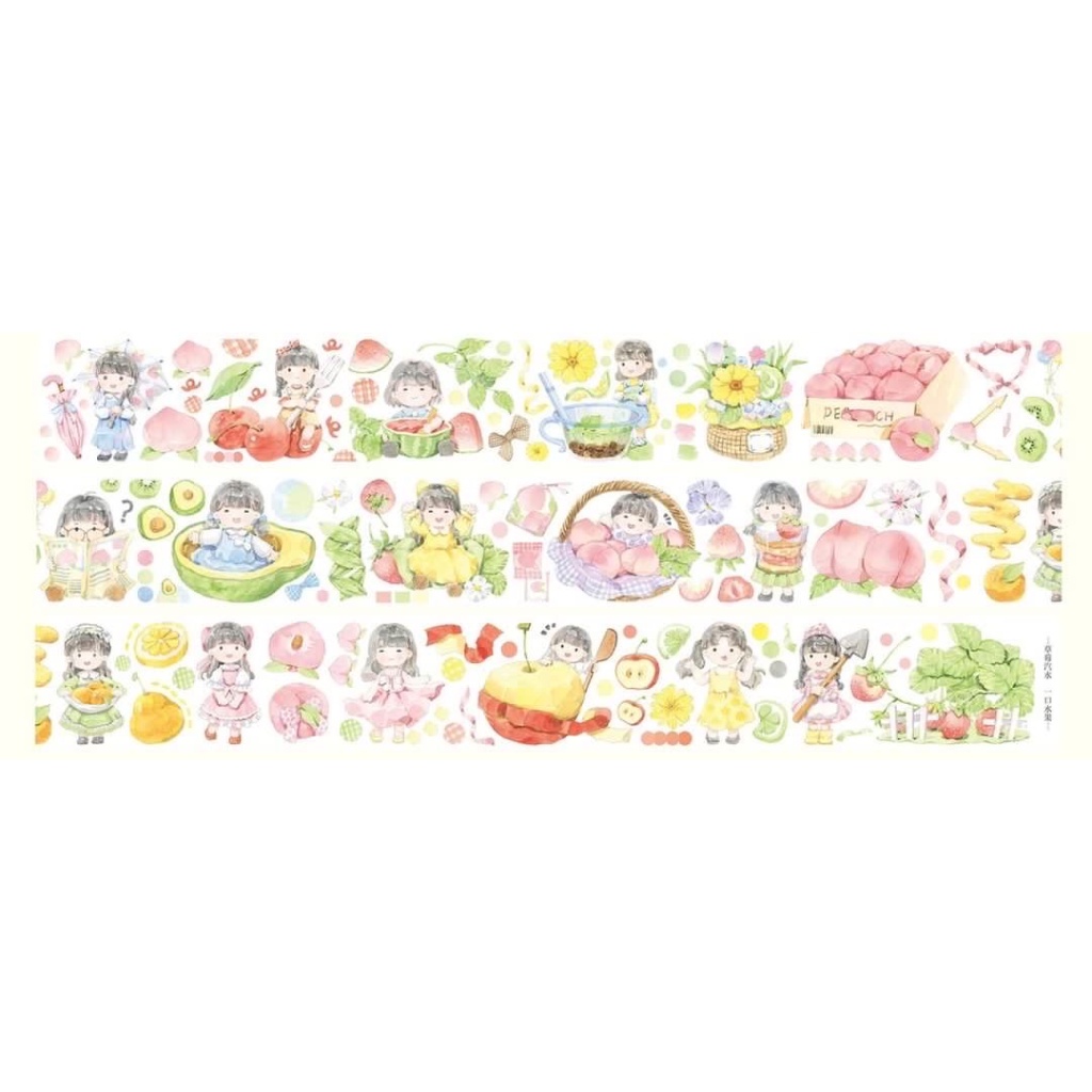 

Strawberry Mouth Fruit 100cm Washi Sampler