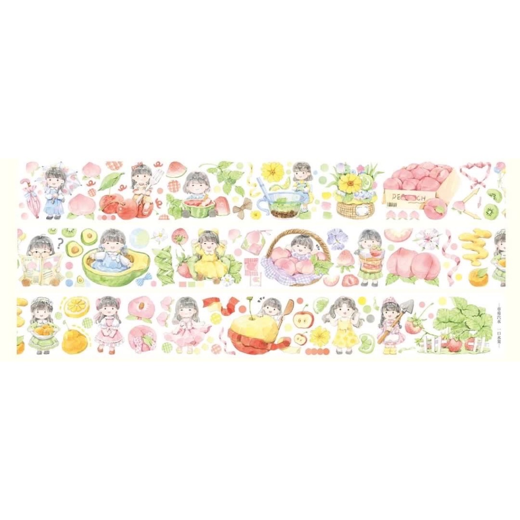 Strawberry Mouth Fruit 100cm Washi Sampler