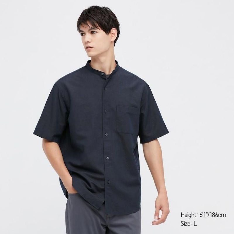 Unq cotton short collar shirt