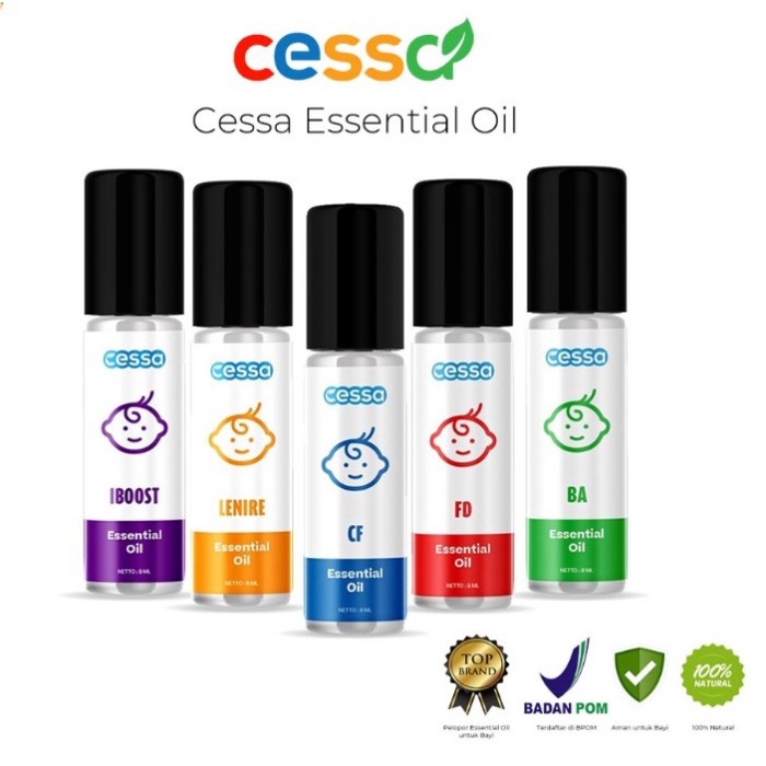 Cessa ESSENTIAL OIL PENURUN PANAS PENENANG BAYI PENGUSIR NYAMUK PEREDA BATUK & PILEK BAYI AROMATERAP