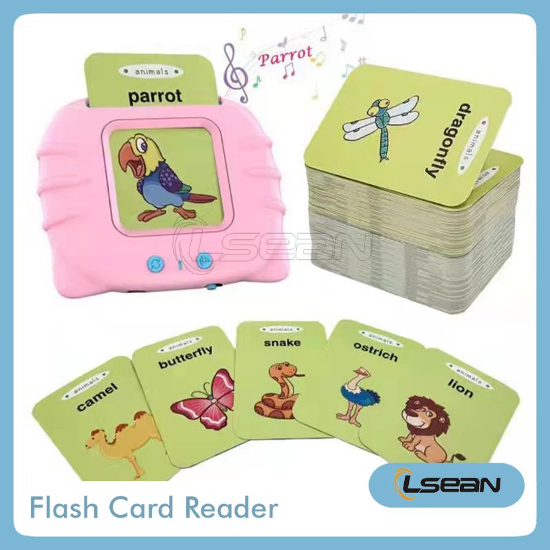 Flash Card Bersuara Mainan Edukasi Anak Bilingual Device Pengenalan Kosa Kata Bahasa Inggris Mandarin