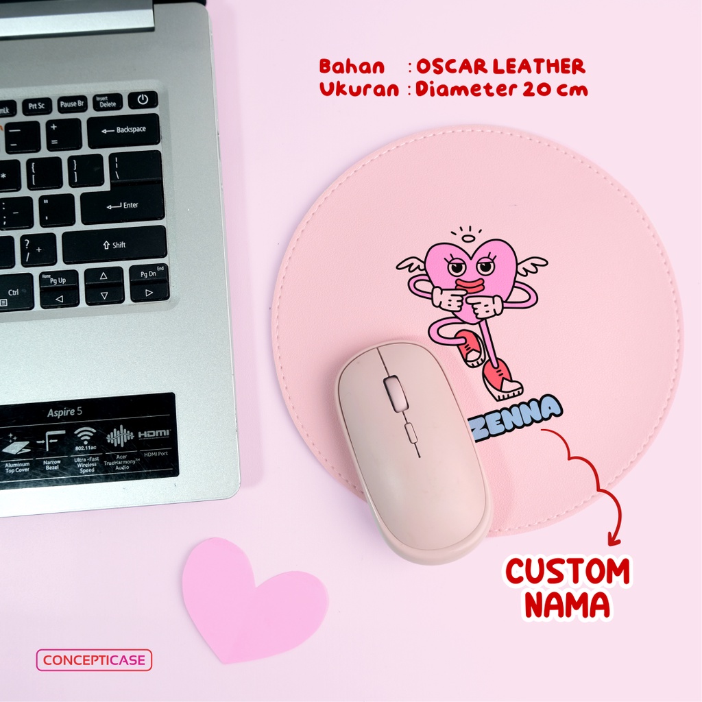 MOUSEPAD UV PRINT / MOUSE PAD SPECIAL VALENTINE BULAT ANTISLIP CUSTOM DESIGN