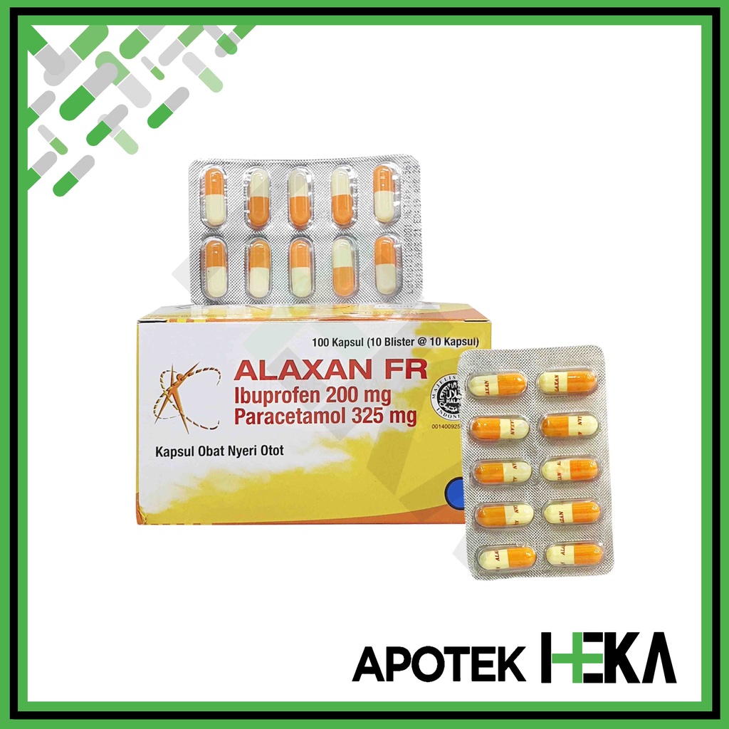 Alaxan FR Box isi 10x10 Kapsul - Meredakan Nyeri Otot, Sakit Kepala (SEMARANG)