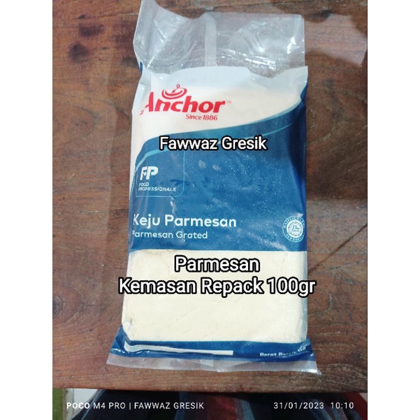 KEJU PARMESAN Anchor BUBUK 100 gr IMPORT / Anchor Keju Parmesan Grated 100gr