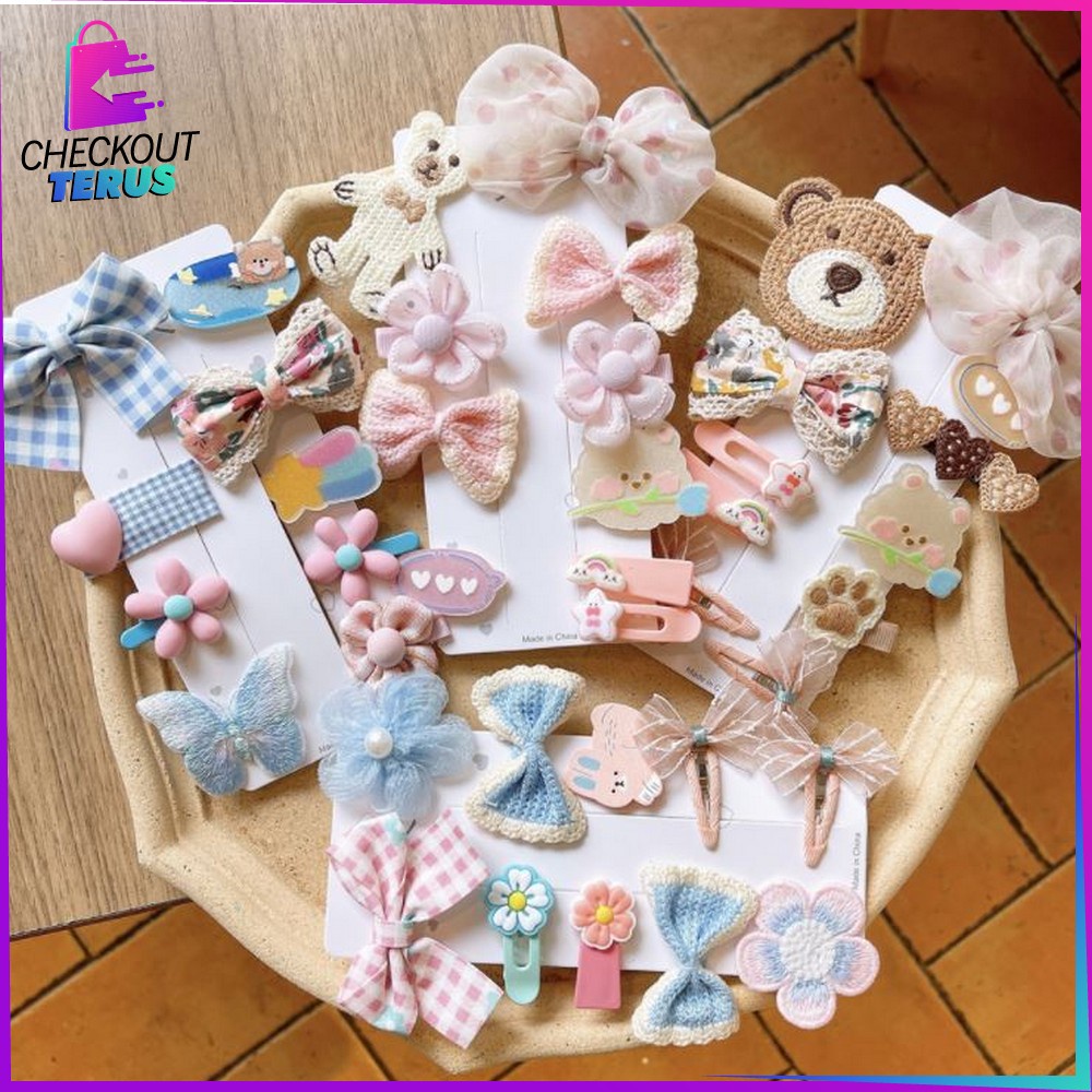 CT C340 C342 PART 2 Jepit Rambut Anak Lucu Set 10IN1 Jepitan Rambut Anak Perempuan Baby Hair Clips Korean Fashion Acsessoris