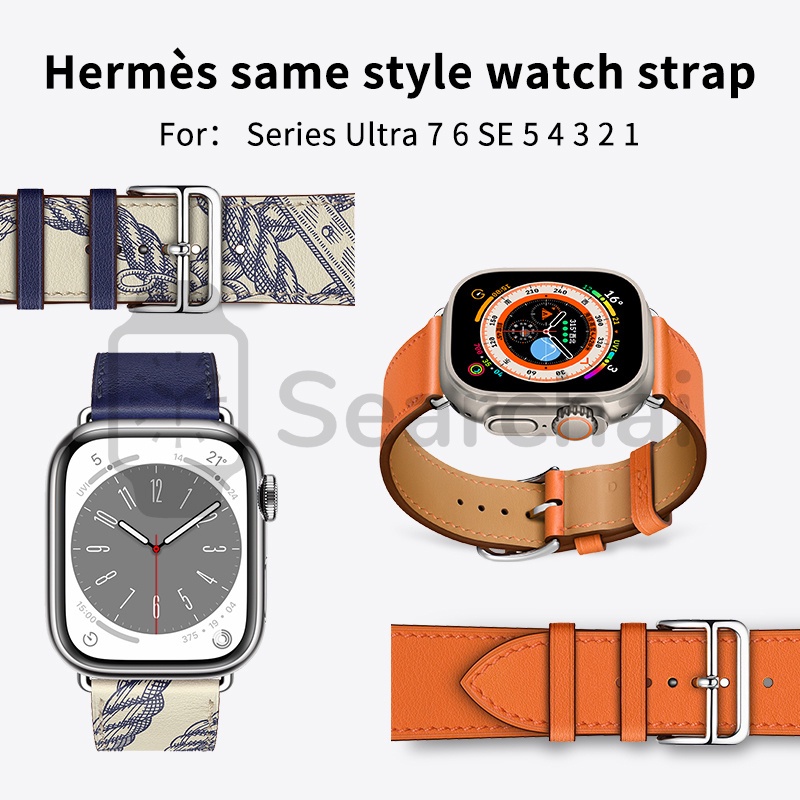 PU Leather Watch Strap Ultra 8 SE 7 6 5 4 3 I For iWatch Series 38mm 40mm 41mm 44mm 45mm 49mm