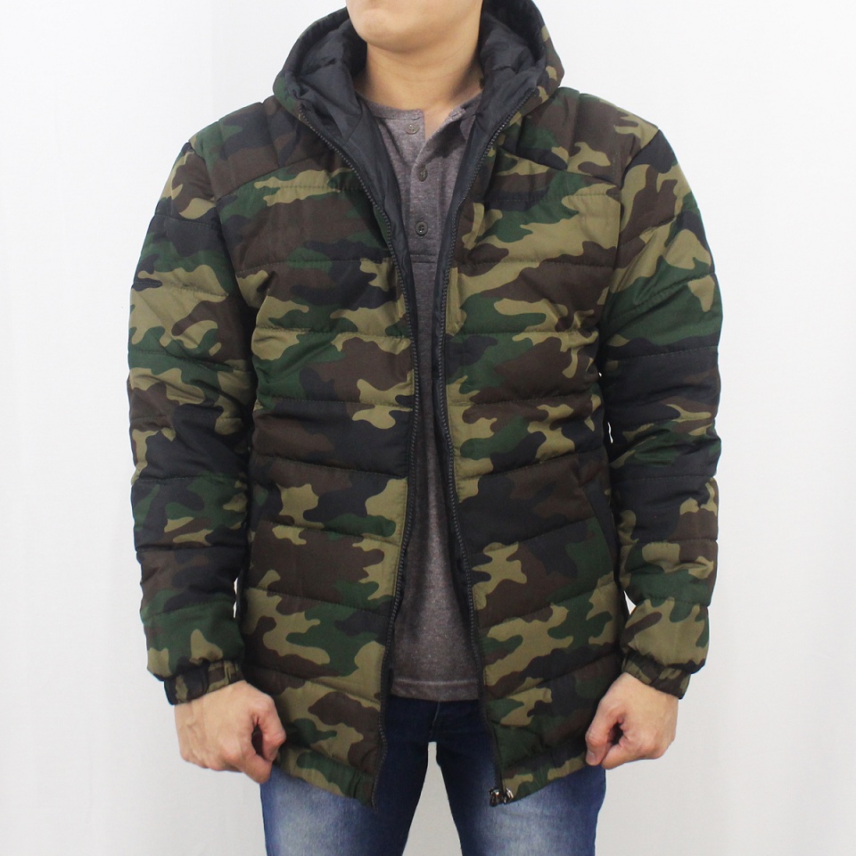 JAKET PUFFER CAMO ARMY HIJAU 01 TEBAL PRIA SIZE M L XL XXL  - JAKET WINTER - JAKET PARASUT TEBAL PRIA - JAKET GUNUNG TEBAL - JAKET HIKING - MANTEL TEBAL