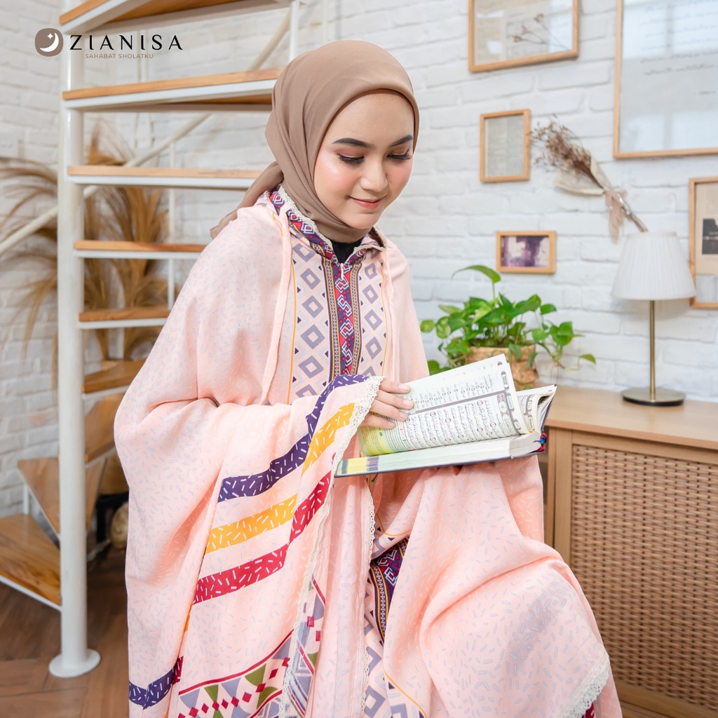 Mukena ZIANISA 2in1 MEDINA Dewasa Jumbo Bahan Katun Rayon Premium Mukenah Travel