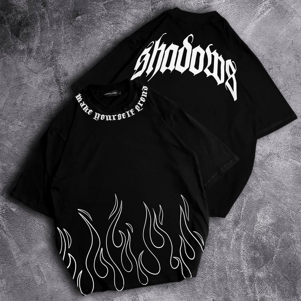 GSC - Baju KAOS OVERSIZE TRUTH VS LOVE / Kaos Oversize terbaru-shadow hitam
