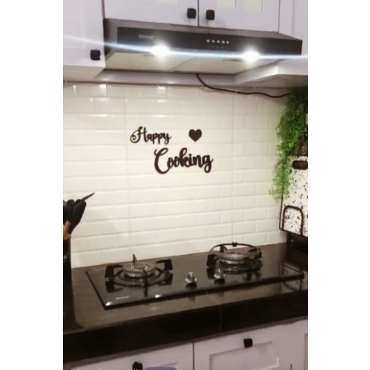 Hiasan Dinding / Hiasan Dapur / Happy Cooking / Pajangan Dinding 3D