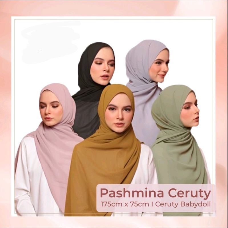 PASMINA CERUTY / HIJAB PASMINA CERUTY BABY DOL WARNA LENGKAP