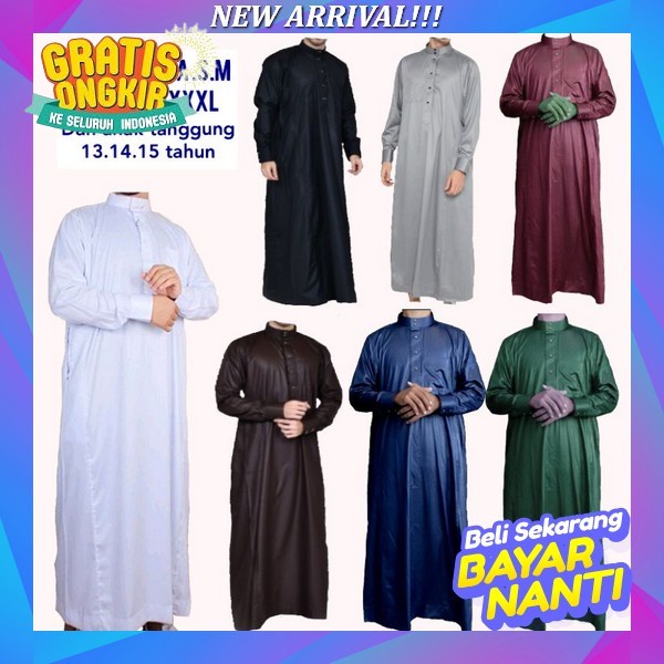 Nabya Fashion - Ashaf - Baju Koko Pria Dewasa Kurta Lengan Pendek Baju Muslim Cowok Simple Modern El