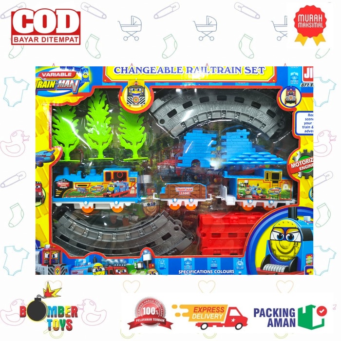 MAINAN ANAK KERETA API LOKOMOTIF konstruksi animal king play set KADO MENARIK KRETA TRAIN REL