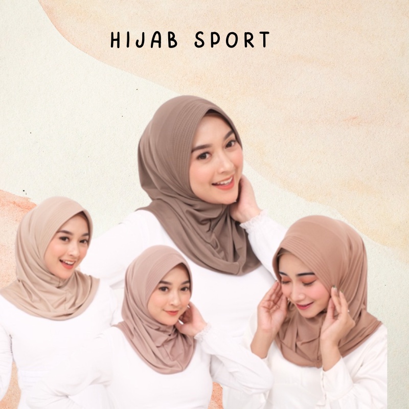 Jilbab Sport Mini / Jilbab Volly / Hijab Daily Instan Jersey