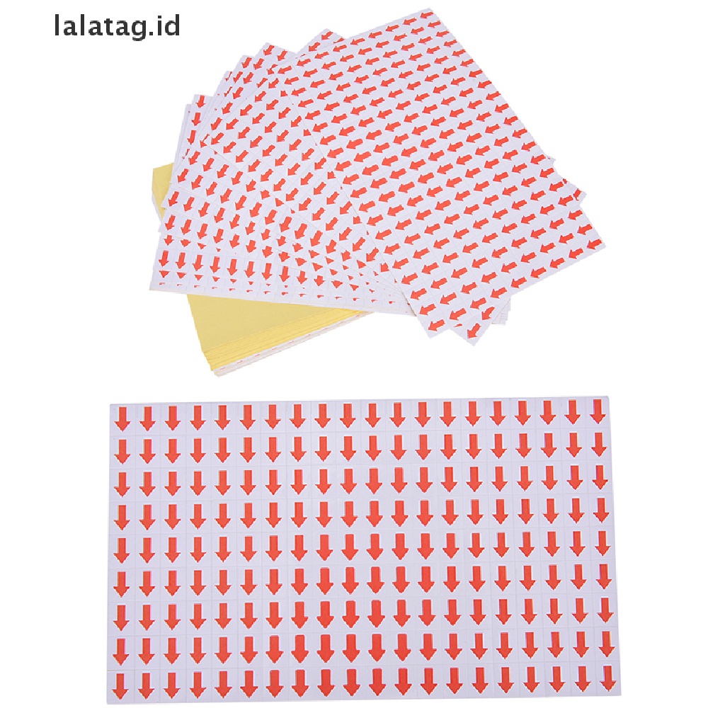 [lalatag] 10800pcs Stiker Panah Merah Mistake Cacat Menandai Untuk Pekerjaan Ulang 10x12mm [ID]