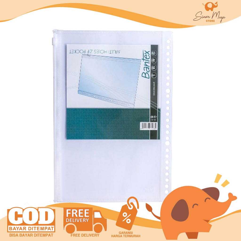 

Bantex Zipper Pocket Multi Holes Zip Pocket Ukuran B5 8073 08
