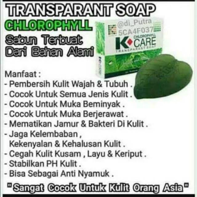 SABUN KLOROFIL KLINK SABUN UNTUK KULIT SEHAT