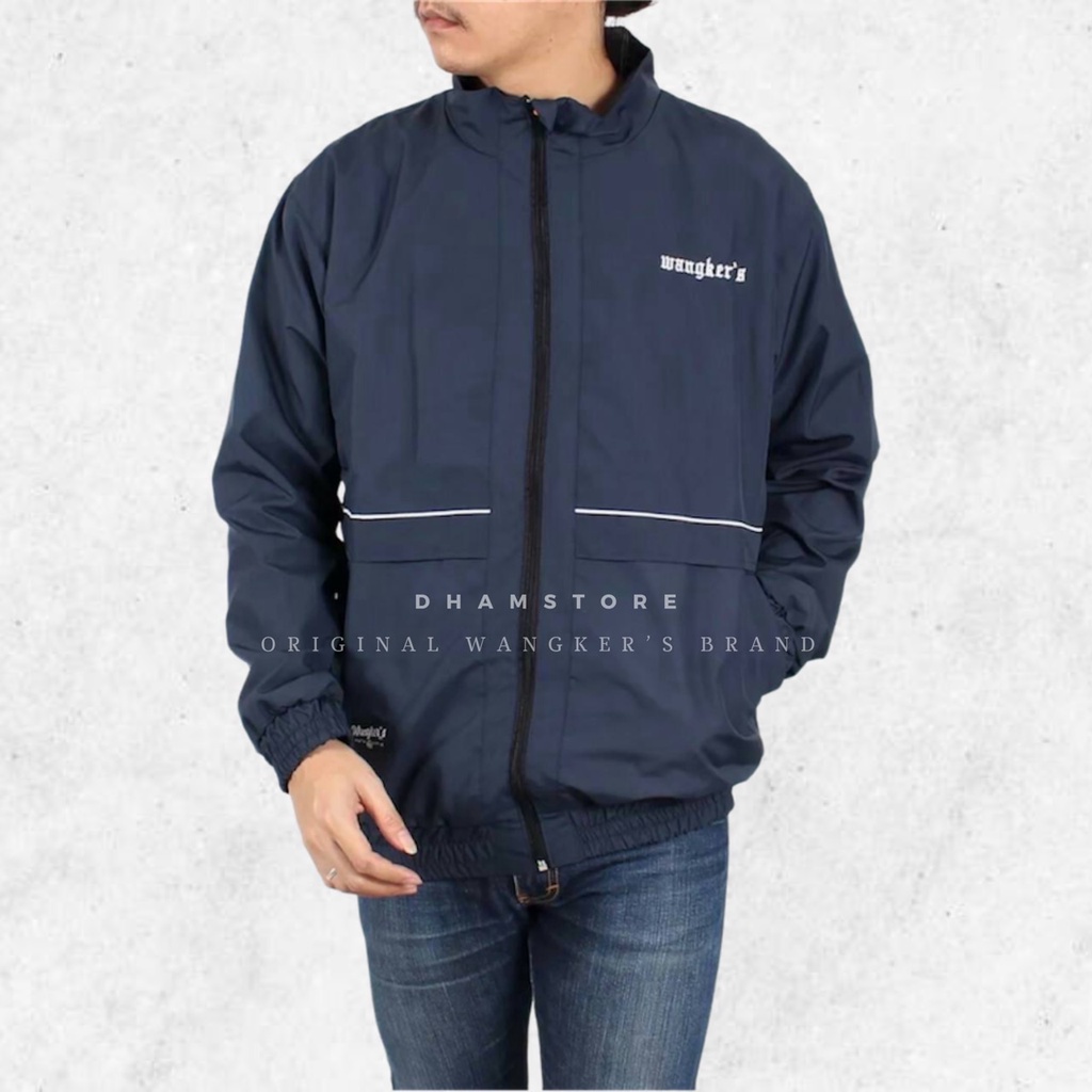 Wangkers - Jaket Wangkers Tracksuit White Line Jaket Pria Jaket Parasut Jaket Outdoor Jaket Distro Jaket Casual Hijau