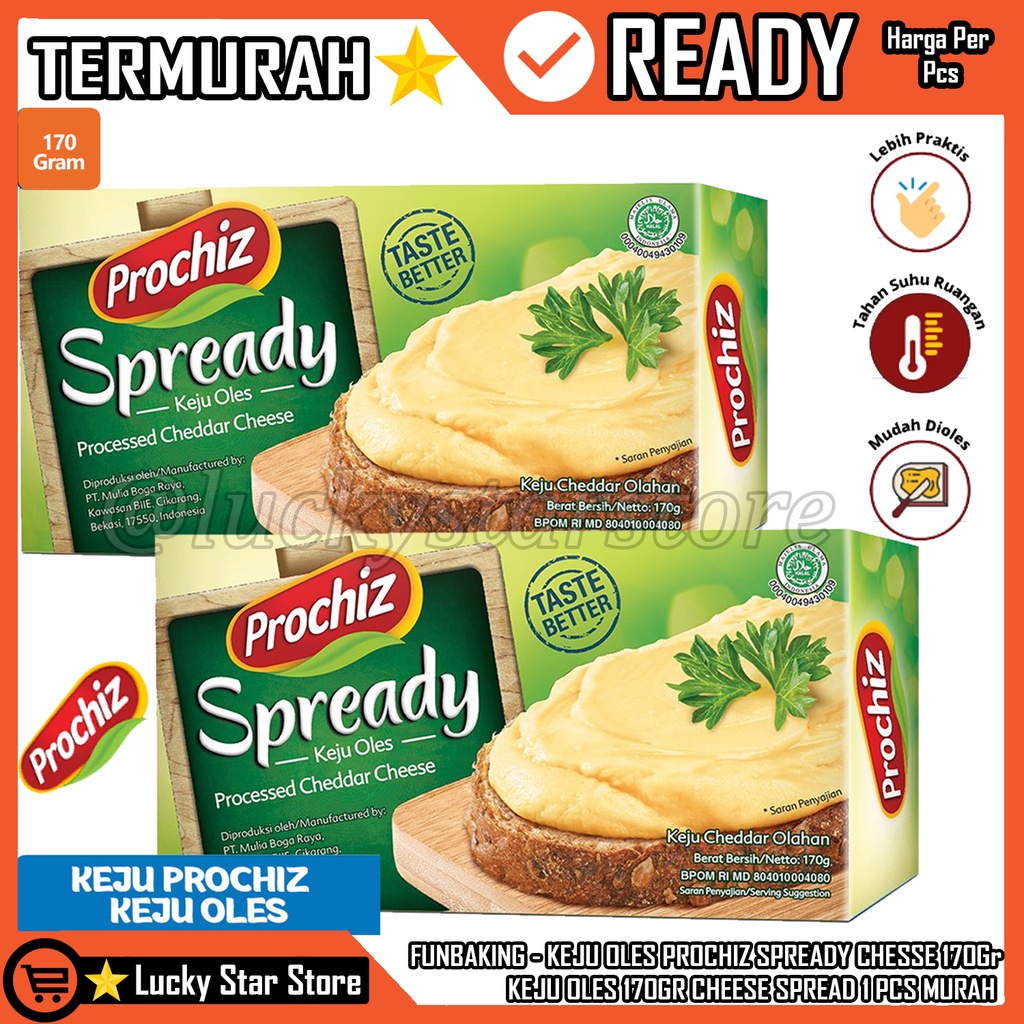 

FUNBAKING - KEJU OLES KEJU PROCHIZ SPREADY PROCHIZ SPREADY CHESSE KEJU PROCHIZ OLES KEJU OLES PROCHIZ KEJU SPREADY KEJU OLES SPREADABLE CHEESE KEJU LUMER SPREADY CHEESE 170GR PROCHIZ SPREADY KEJU OLES CHEDDAR CHEESE 170GR KEJU UNTUK ROTI CHEDDAR 1 PCS