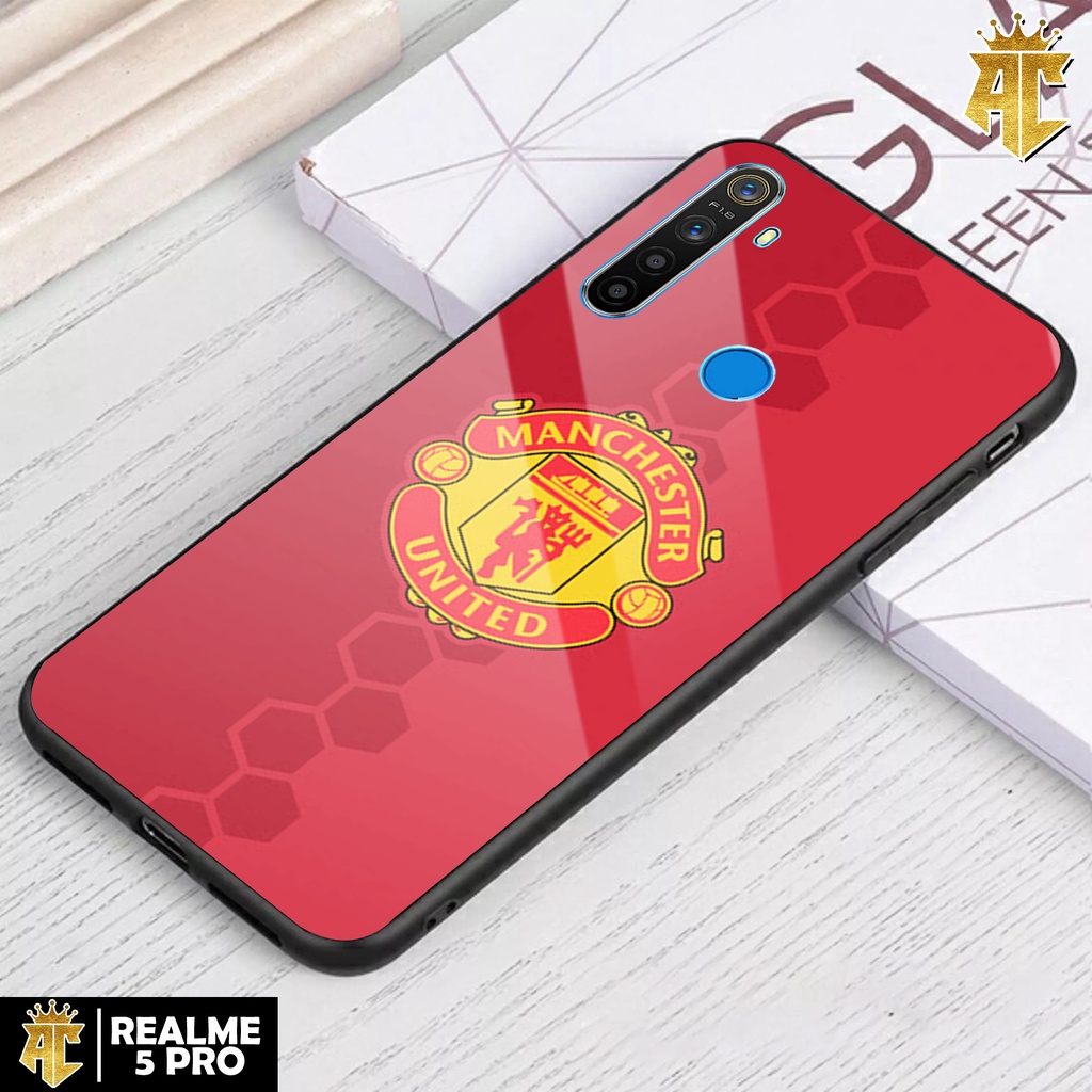 Case Realme 5 Pro - Casing Realme 5 Pro Terbaru 2021 AERO CASE [ FOOTBALL ] Silikon Realme 5 Pro -  