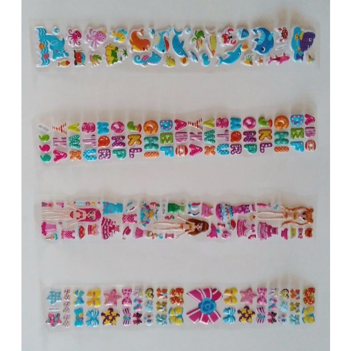 

N_S_Y Stiker anak 3D timbul panjang stiker mainan stiker reward