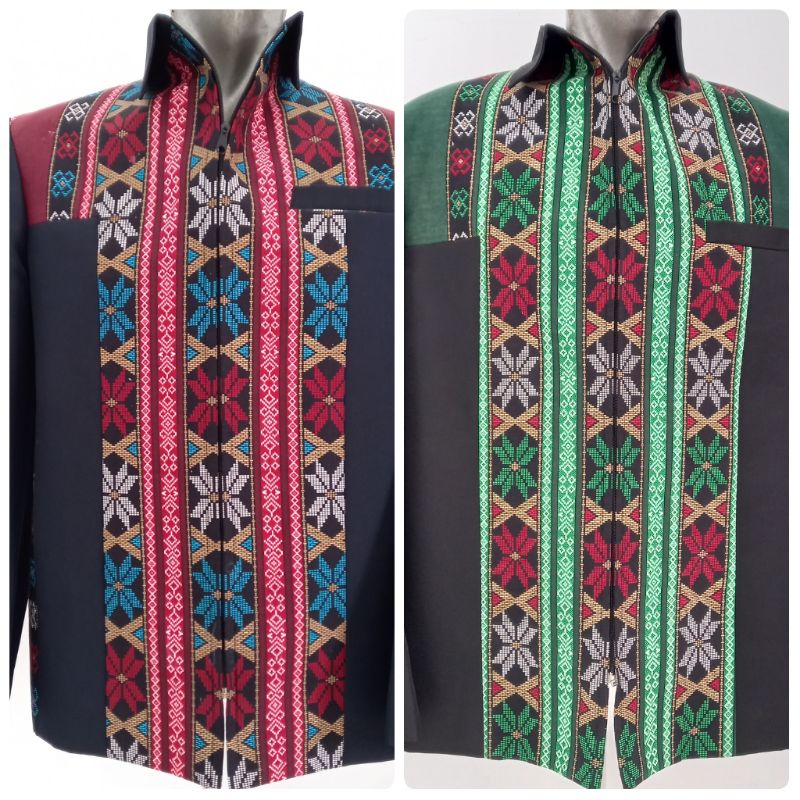 Jas jaket ulos / Jas jaket ulos Sumatera / Jas semi jaket ulos formal sadum angkola